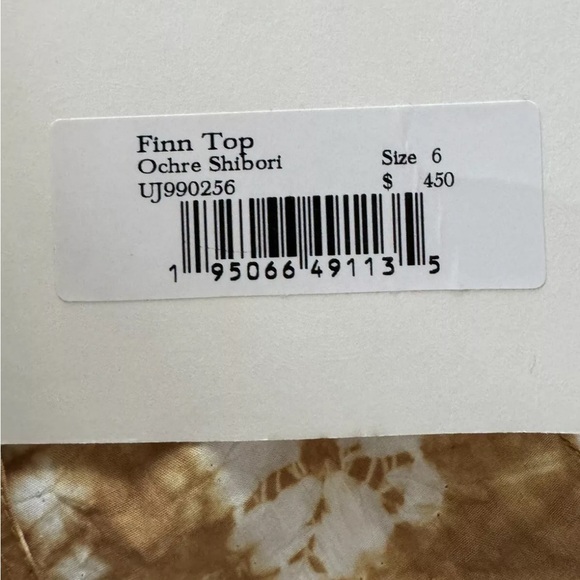 NWT Ulla Johnson Finn Top ochre Shibori size 6 - Picture 10 of 10